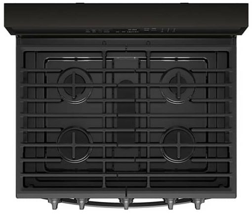 Whirlpool 5.8 Cu. Ft. Fingerprint Resistant Black Stainless Steel Smart Freestanding Gas Range With EZ-2-Lift Grates - Image 4