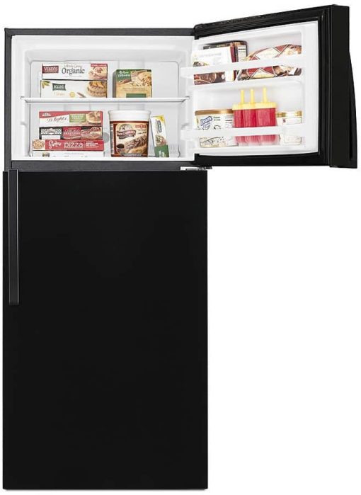 Whirlpool 28" Black Top Freezer Refrigerator - Image 4