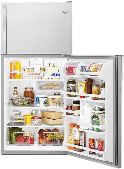 Whirlpool ADA 30" Monochromatic Stainless Steel Top-Freezer Refrigerator - Image 4