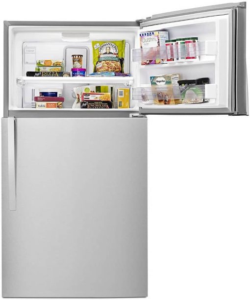 Whirlpool ADA 33" Monochromatic Stainless Steel Top-Freezer Refrigerator - Image 4