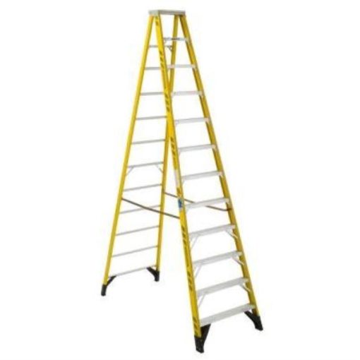 Werner 12 Ft. Fiberglass Step Ladder with 375 Lb. Load Capacity Type IAA Ladder Rating