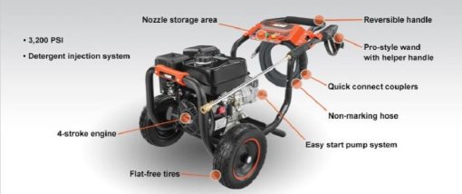 3200 PSI Gas Pressure Washer with 4-Stroke Engine - Image 2