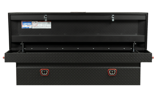 Weather Guard Saddle Truck Tool Box Aluminum Full Standard Textured Matte Black - Image 2