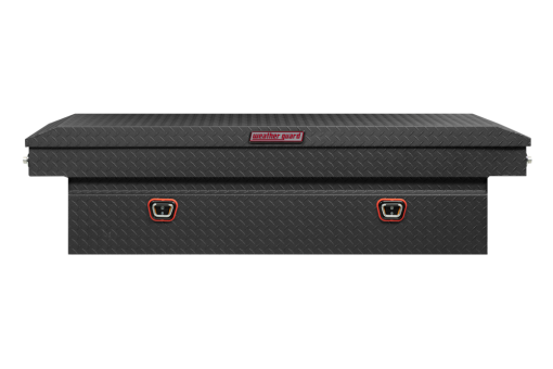 Weather Guard Saddle Truck Tool Box Aluminum Full Extra Wide Textured Matte Black - Image 3