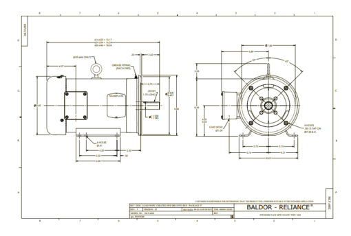 Baldor CEM3615T 5HP, 1750RPM, 3PH, 60HZ, 184TC, 3642M, TEFC, F1 Motor - Image 3