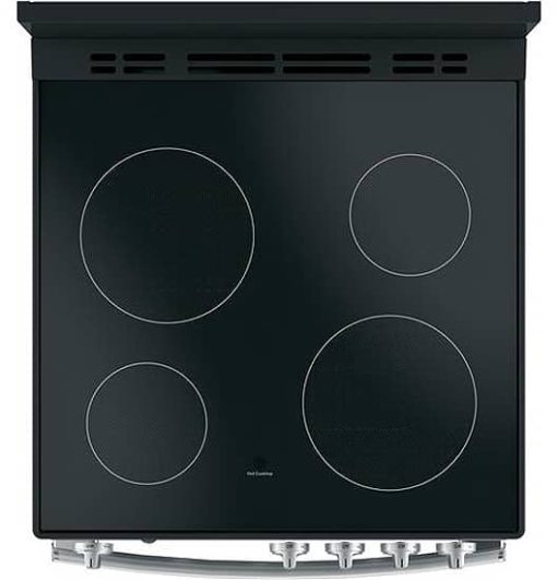 GE ADA 24" Stainless Steel Freestanding/Slide-In Front Control Electric Range With Steam Clean And Large Window - Image 4