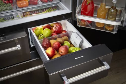 KitchenAid 36" PrintShield Black Stainless Steel Multi-Door Freestanding Refrigerator With Platinum Interior Design - Image 4