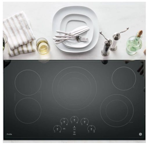 GE Profile ADA 36" Black Built-In Touch Control Electric Cooktop - Image 3