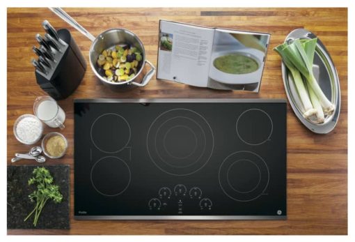 GE Profile ADA 36" Stainless Steel Built-In Touch Control Electric Cooktop - Image 4