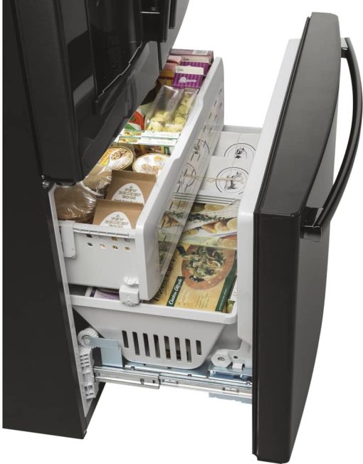 GE Profile ADA ENERGY STAR 22.1 Cu. Ft. Black Stainless Counter-Depth French-Door Refrigerator With Hands-Free AutoFill - Image 4