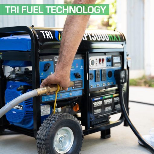 DuroMax Generator with CO Alert 13000Watt 500cc Tri Fuel Gas Propane Natural Gas Portable - Image 3