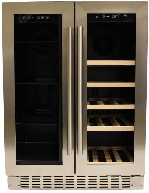 Azure ADA 24" Stainless Steel Glass Door Dual Zone Beverage/Wine Center - Image 5