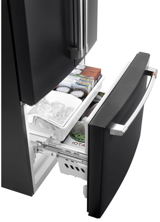 Cafe ADA 18.6 Cu. Ft. Matte Black Counter-Depth French-Door Refrigerator - Image 5