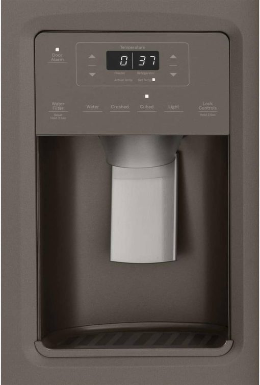 GE 21.8 Cu. Ft. Slate Counter-Depth Side-By-Side Refrigerator - Image 5