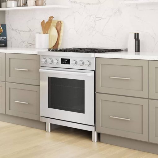 Bosch 800 Series 30" Stainless Steel Industrial-Style Dual Fuel Range - Image 5