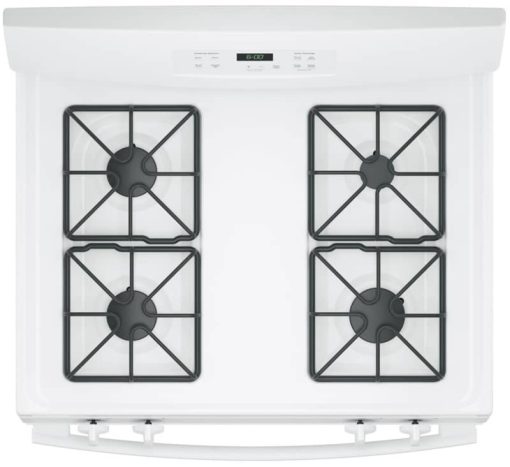 GE 30" White Freestanding Gas Range - Image 5