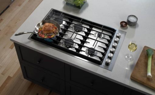 JennAir Euro-Style 36" Stainless Steel 6-Burner Gas Cooktop - Image 5