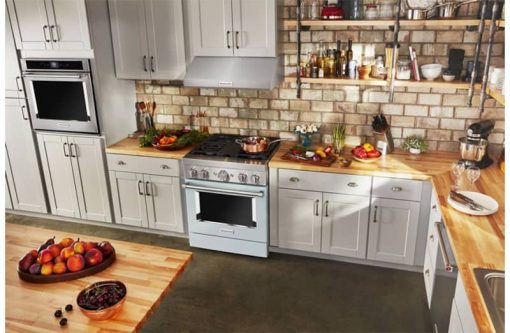 KitchenAid 30" Misty Blue Smart Commercial-Style Dual Fuel Range With 4 Burners - Image 11