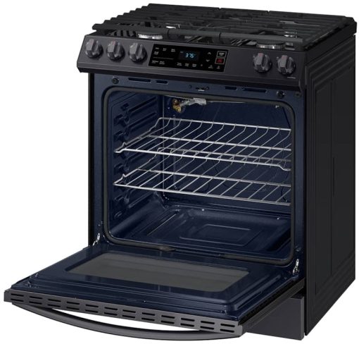 Samsung ADA 6 Cu. Ft. Fingerprint Resistant Black Stainless Steel Front Control Slide-In Gas Range - Image 5