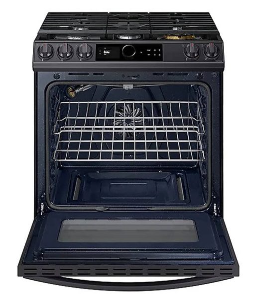 Samsung 6 Cu. Ft. Fingerprint Resistant Black Stainless Steel Slide-In Gas Range With Smart Dial, Air Fry & Wi-Fi - Image 6