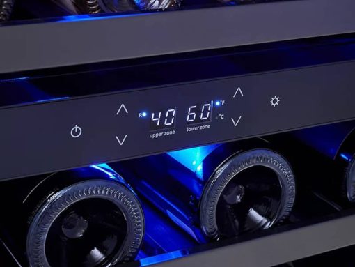 Zephyr Preserv 24" Black Stainless Frame Dual Zone Wine Cooler - Image 5