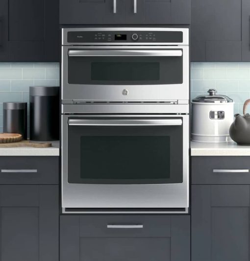 GE Profile 30" Stainless Steel Built-In Convection Combination Microwave Wall Oven - Image 5
