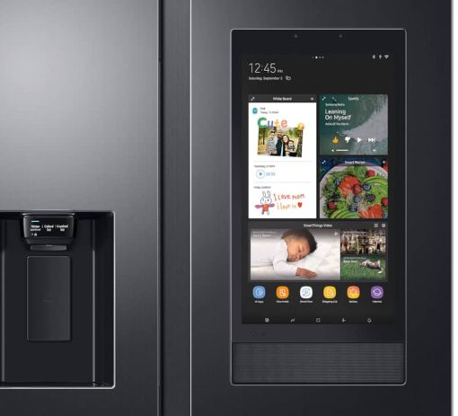 Samsung 21.5 Cu. Ft. Fingerprint Resistant Black Stainless Steel Counter Depth Side-By-Side Refrigerator With Touch Screen Family Hub - Image 8