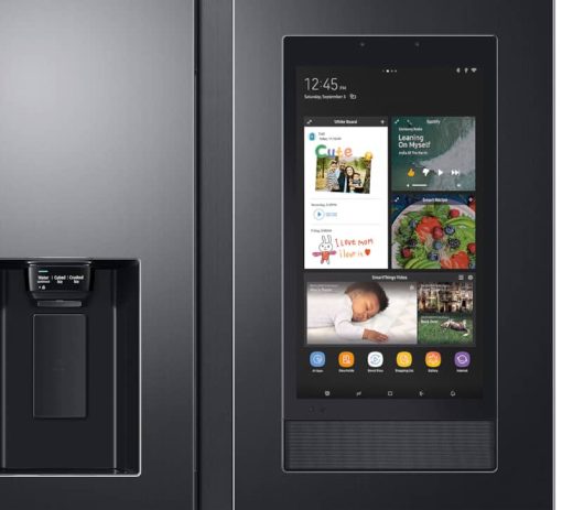 Samsung 26.7 Cu. Ft. Large Capacity Fingerprint Resistant Black Stainless Steel Side-By-Side Refrigerator With Touch Screen Family Hub - Image 8
