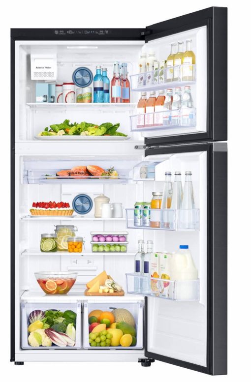 Samsung 18 Cu. Ft. Fingerprint Resistant Black Stainless Steel Top Freezer Refrigerator With FlexZone And Ice Maker - Image 3