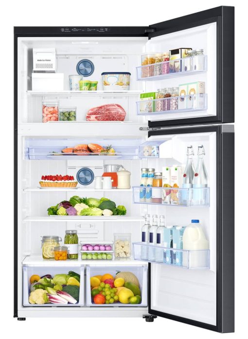 Samsung 21 Cu. Ft. Fingerprint Resistant Black Stainless Steel Top Freezer Refrigerator With FlexZone And Ice Maker - Image 3