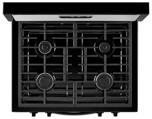 Whirlpool 5.1 Cu. Ft. Black-On Stainless Freestanding 4-Burner Gas Stove - Image 5