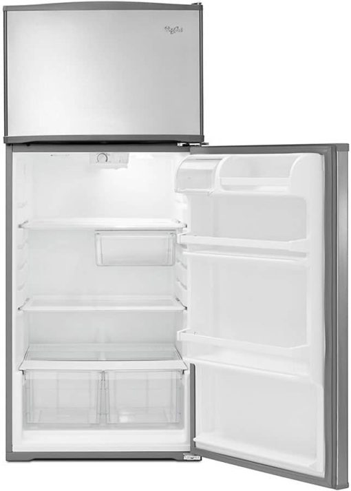 Whirlpool ADA 28" Monochromatic Stainless Steel Top Freezer Refrigerator - Image 5