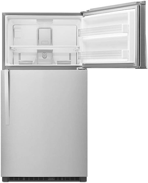Whirlpool ADA 33" Monochromatic Stainless Steel Top Freezer Refrigerator - Image 5