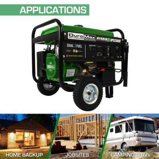 DuroMax Generator Electric Start Dual Fuel Hybrid Portable 5250Watt 224cc - Image 4