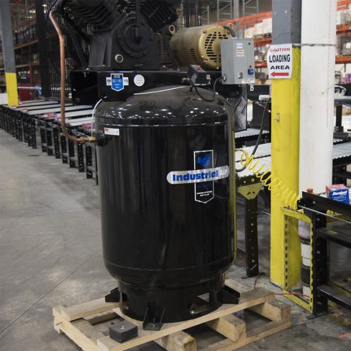 Industrial Air 10 HP Three Phase 230V 120 Gallon Vertical Two Stage with Baldor motor with mag starter - Image 2