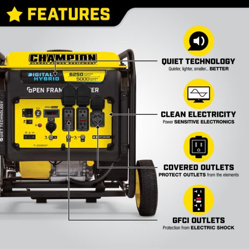 Champion 6250-Watt Open Frame Inverter with Quiet Technology - Image 4