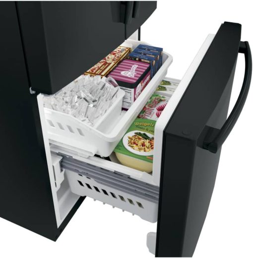 GE ENERGY STAR 24.7 Cu. Ft. Black French-Door Refrigerator - Image 5