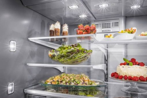 KitchenAid 36" PrintShield Black Stainless Steel Multi-Door Freestanding Refrigerator With Platinum Interior Design - Image 5