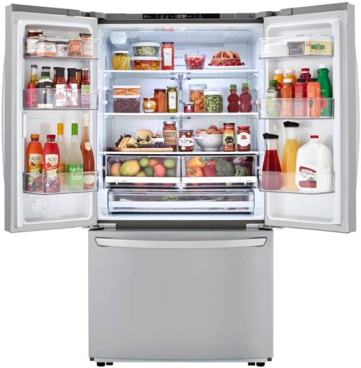 LG 23 Cu. Ft. PrintProof Stainless Steel French Door Counter Depth Refrigerator - Image 2