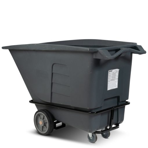 Toter 1 Cubic Yard 2000 lbs Capacity Heavy Duty Tilt Truck Gray - Image 6