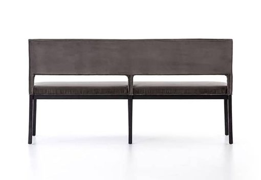 Four Hands Irondale Collection Sara Washed Velvet Grey Dining Bench - Image 4