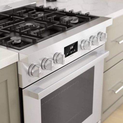 Bosch 800 Series 30" Stainless Steel Industrial-Style Dual Fuel Range - Image 6
