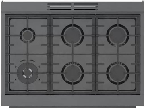 Bosch 800 Series 36" Black Stainless Steel Industrial-Style Dual Fuel Range - Image 6