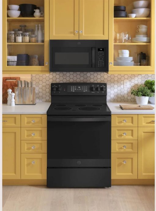 GE 30" Black Freestanding Electric Convection Range With No Preheat Air Fry - Image 6