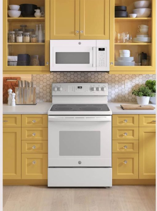 GE 30" White Freestanding Electric Convection Range With No Preheat Air Fry - Image 6