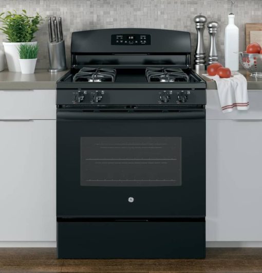 GE 30" Black Freestanding Gas Range - Image 6