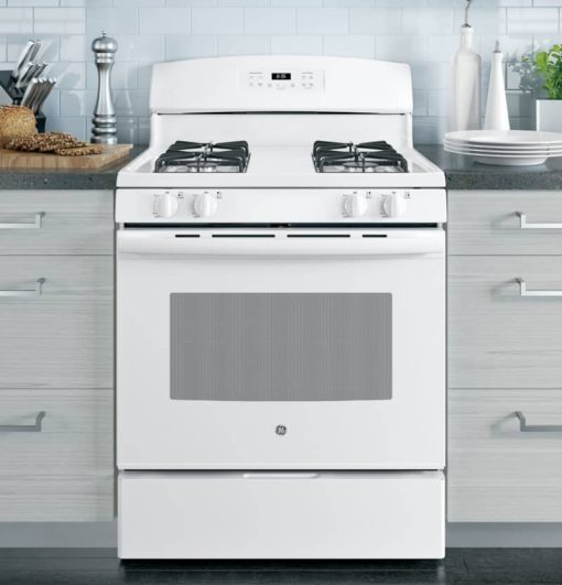 GE 30" White Freestanding Gas Range - Image 6