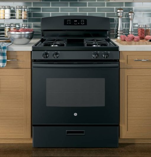 GE 30" Black Freestanding Gas Range - Image 6