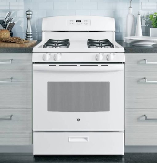 GE 30" White Freestanding Gas Range - Image 6