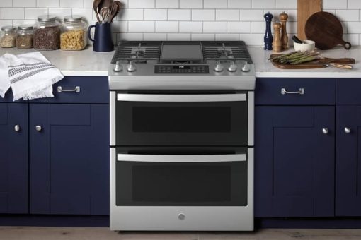 GE ADA 30" Stainless Steel Slide-In Double Oven Convection Gas Range - Image 6